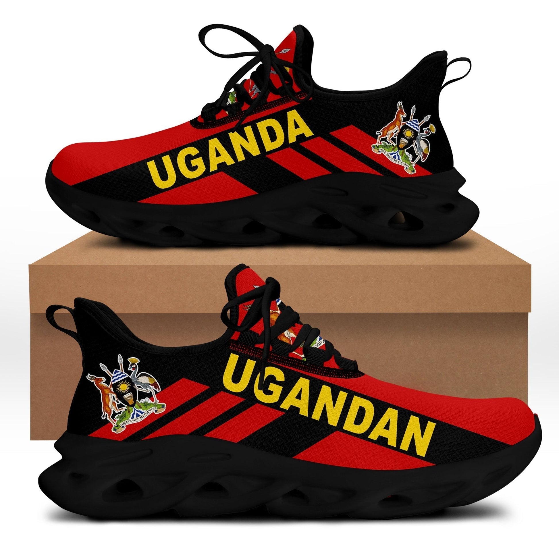 Wonder Print Shop Footwear - Uganda Stripe Style Clunky Sneakers LT10