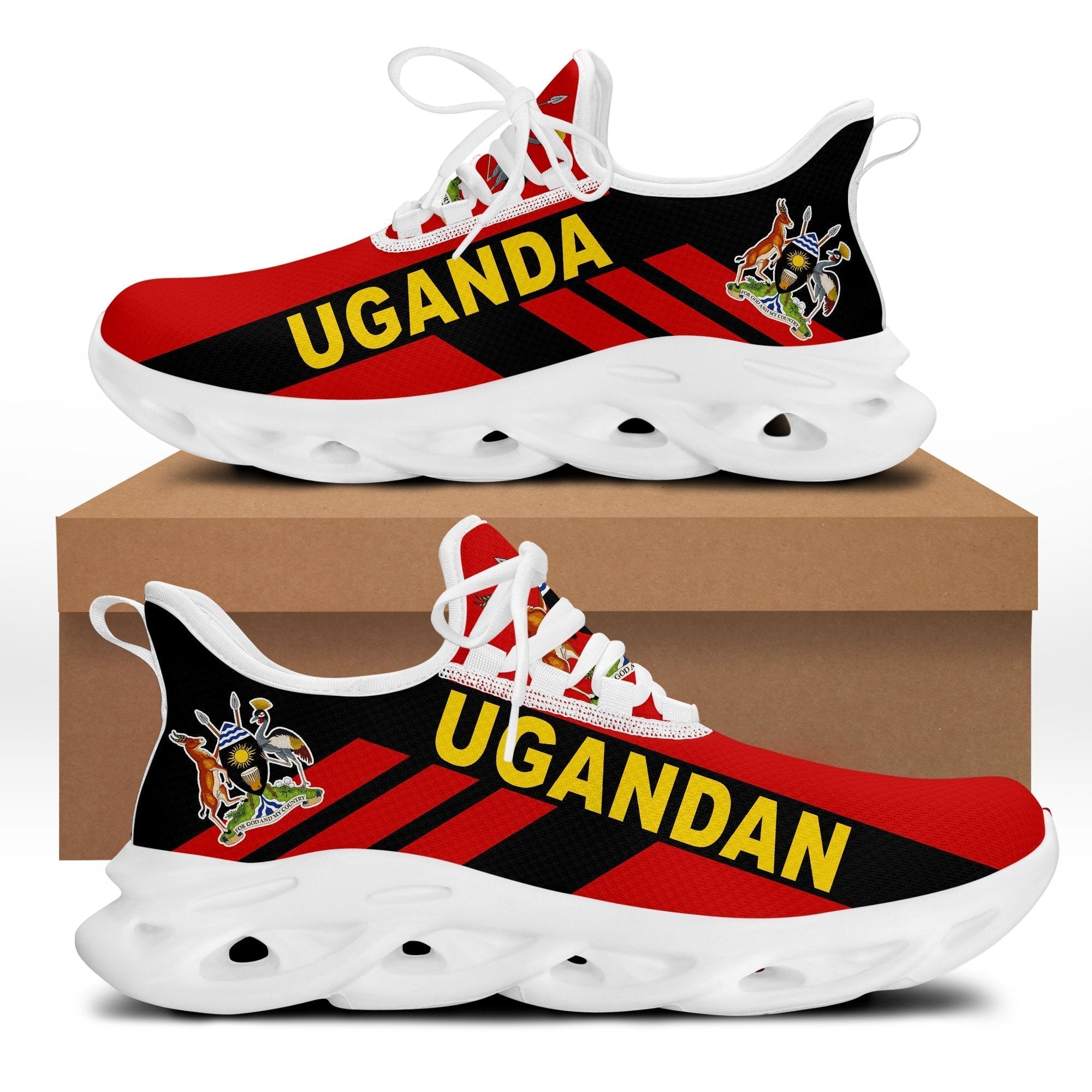 Wonder Print Shop Footwear - Uganda Stripe Style Clunky Sneakers LT10