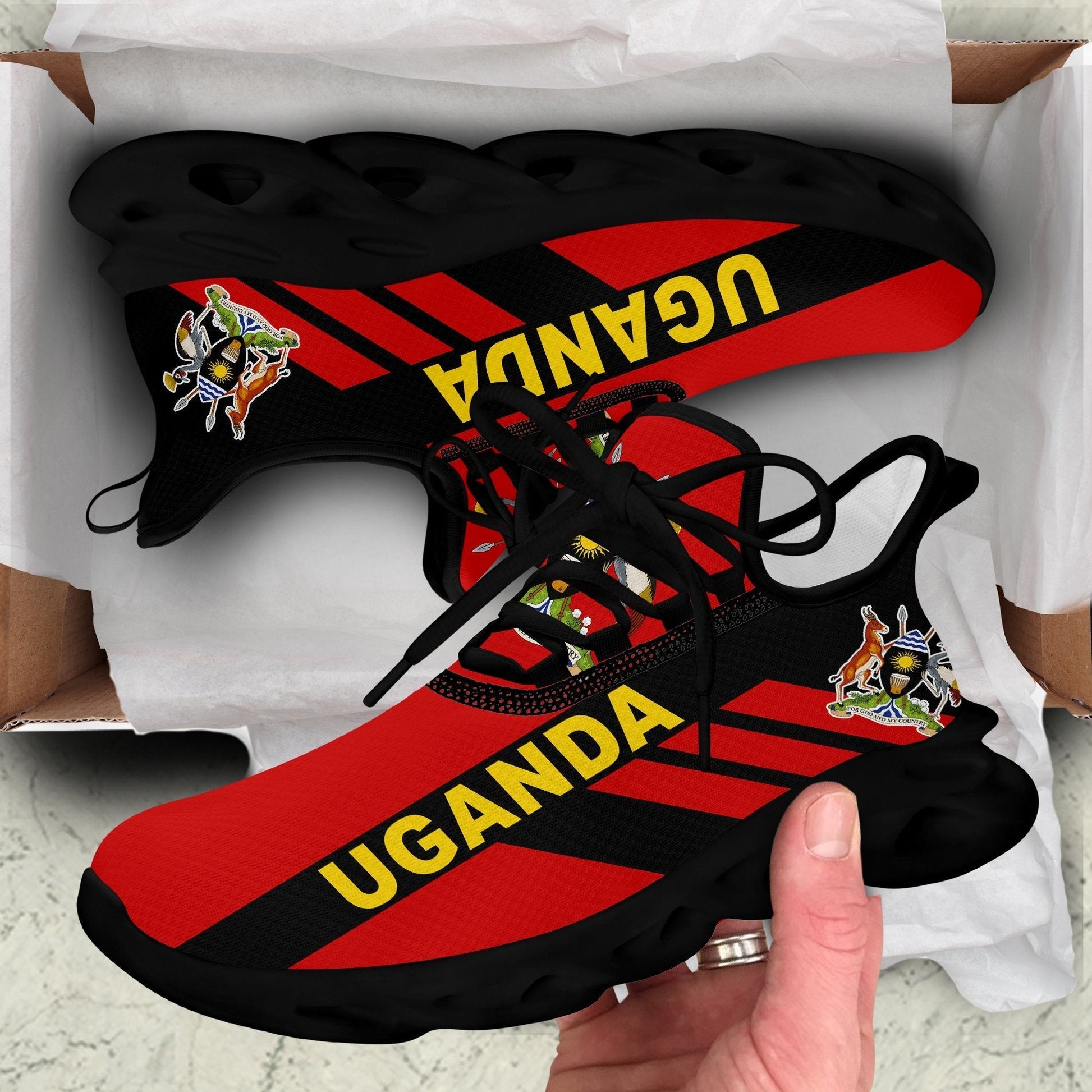 Wonder Print Shop Footwear - Uganda Stripe Style Clunky Sneakers LT10
