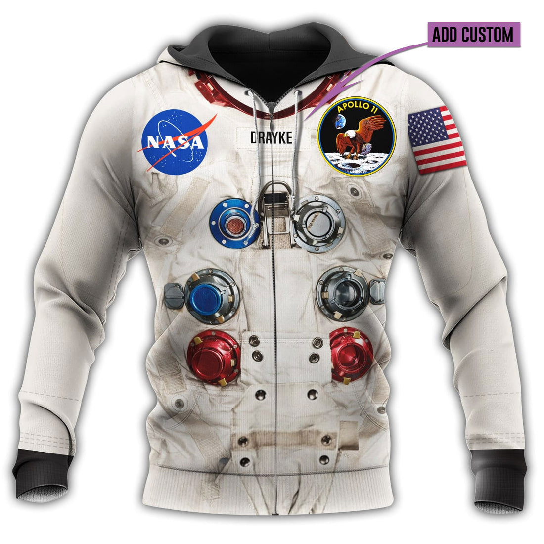 Astronaut With Galaxy Nasa Personalized Hoodie