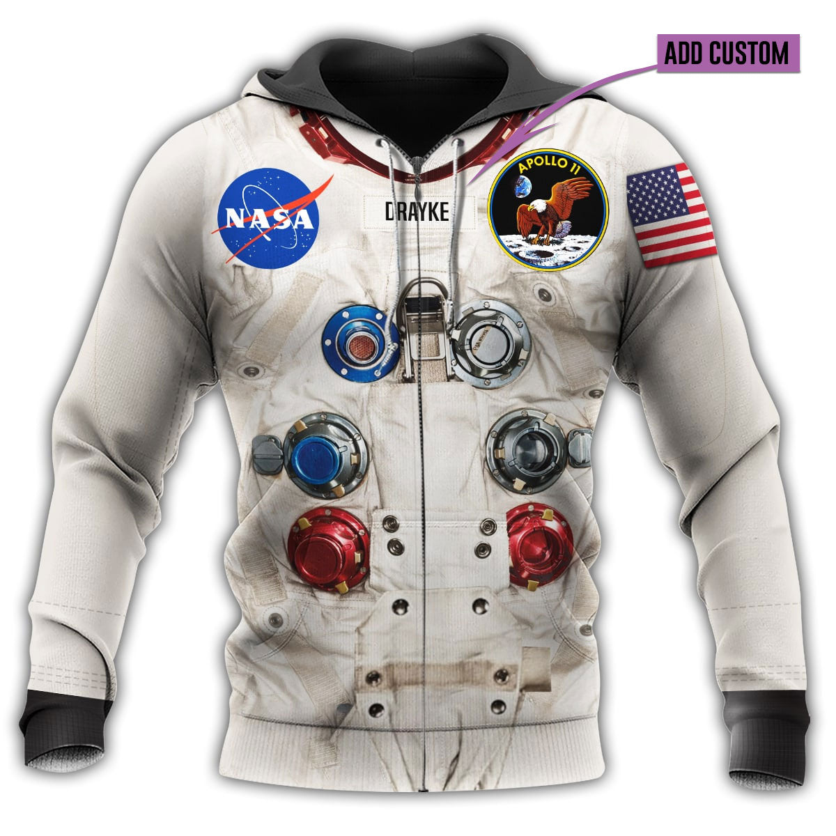 Astronaut With Galaxy Nasa Personalized Hoodie