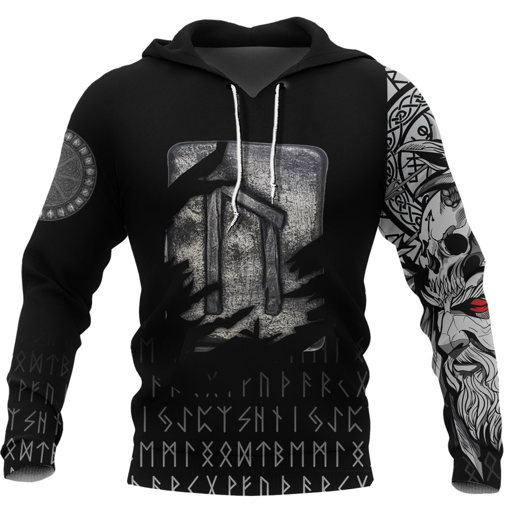 Viking Hoodie Uruz Norse Runes RLT12