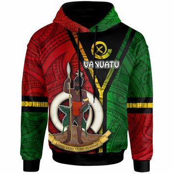 Vanuatu Hoodie Custom Vanuatu Flag Style Hoodie LT10