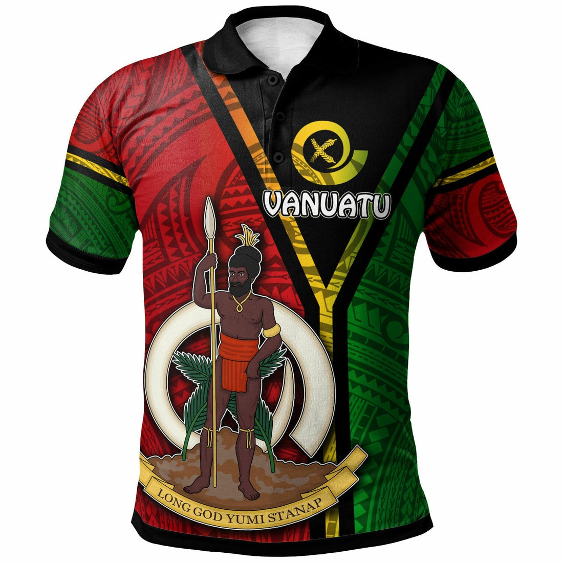 Vanuatu Polo Shirt Custom Vanuatu Flag Style Polo Shirt LT10