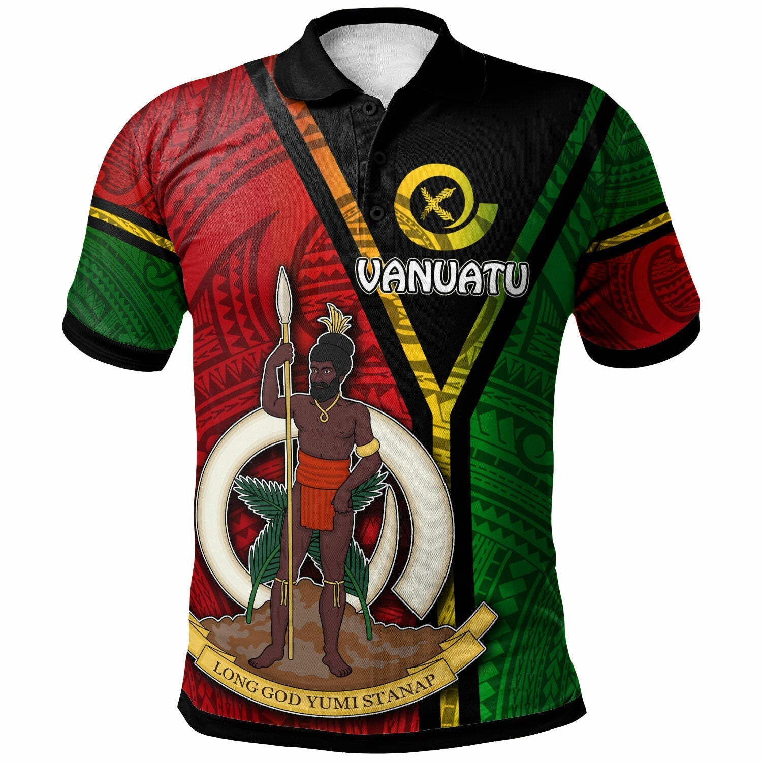 Vanuatu Polo Shirt Custom Vanuatu Flag Style Polo Shirt LT10