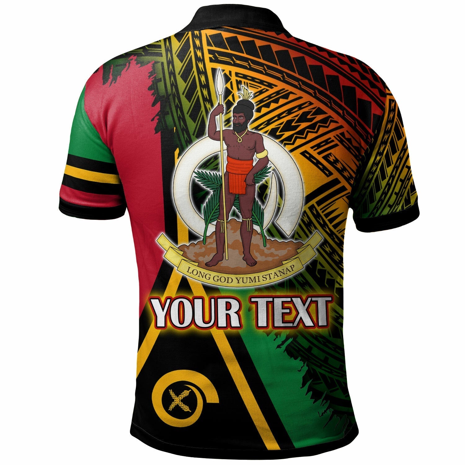 Vanuatu Polo Shirt Custom Polynesian Grunge Texture Style Polo Shirt LT10