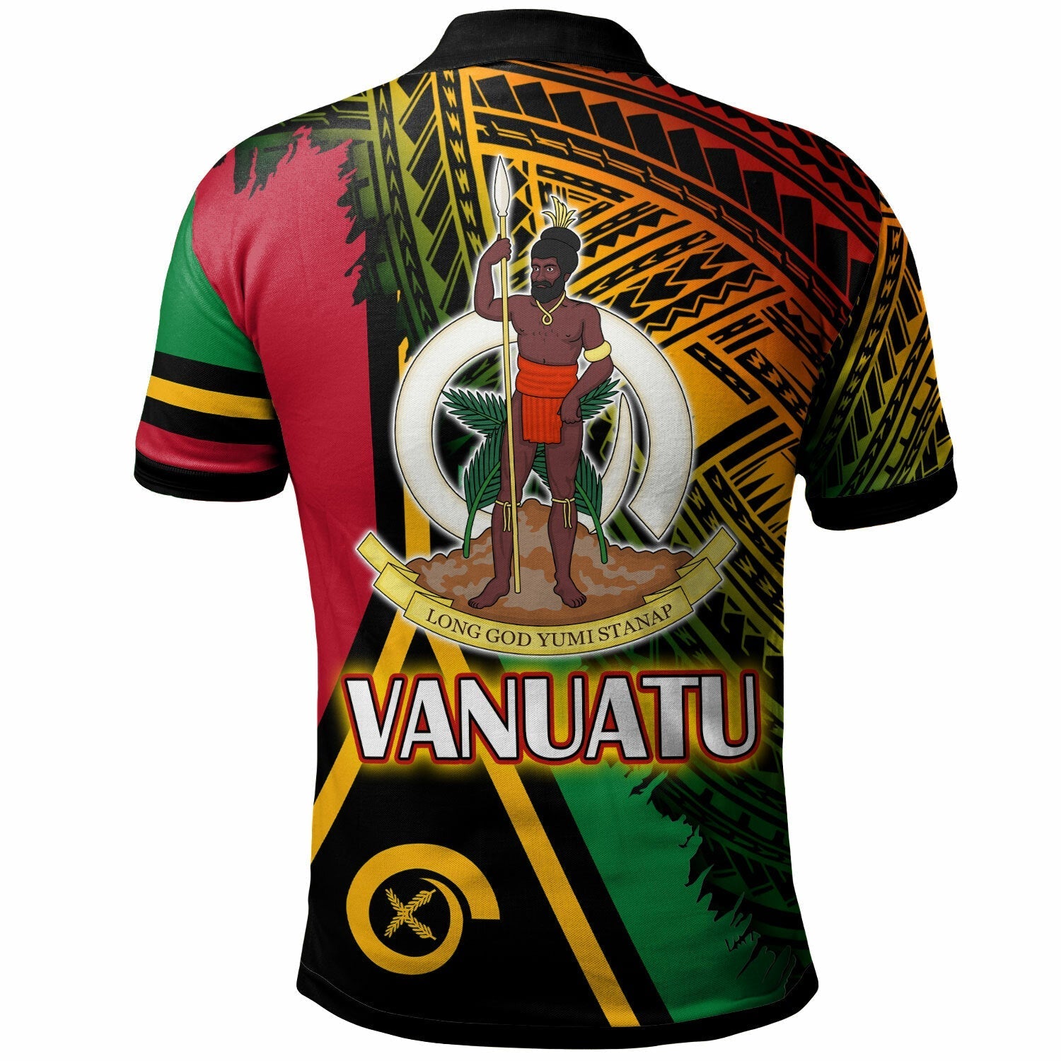 Vanuatu Polo Shirt Custom Polynesian Grunge Texture Style Polo Shirt LT10