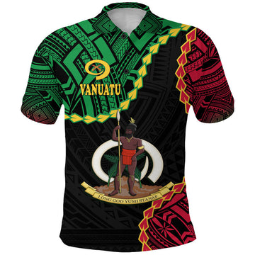 Custom Vanuatu Polo Shirt Basic Coat Of Arms LT9