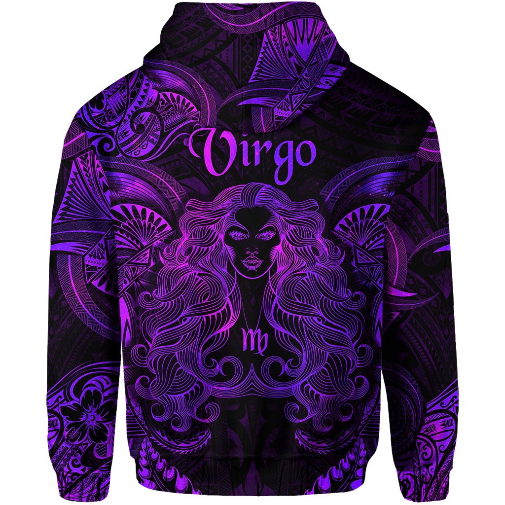 Virgo Zodiac Polynesian Hoodie Unique Style - Purple LT8