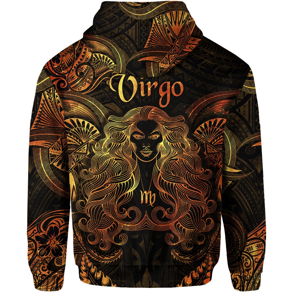 Virgo Zodiac Polynesian Hoodie Unique Style - Gold LT8