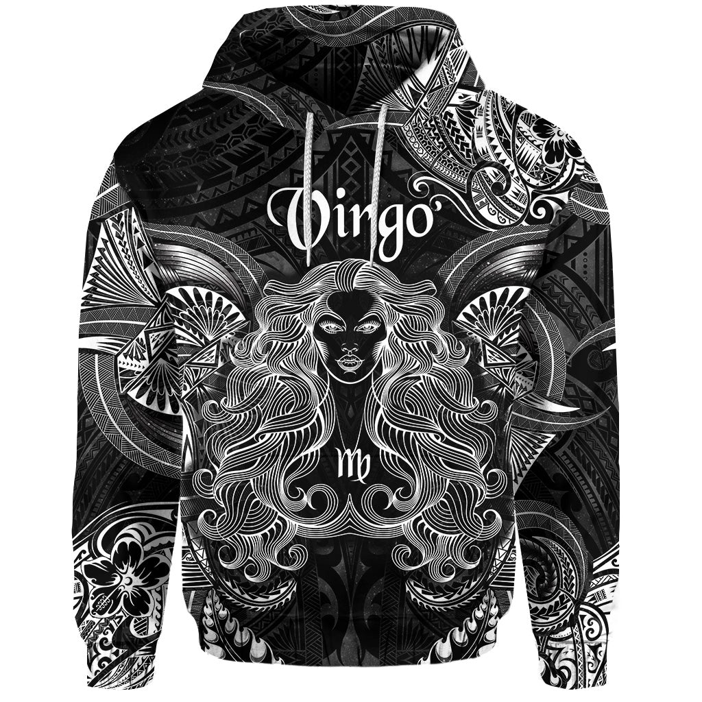 Virgo Zodiac Polynesian Hoodie Unique Style - Black LT8