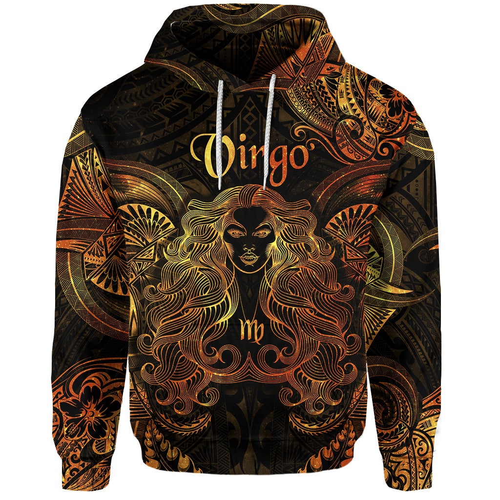 Virgo Zodiac Polynesian Hoodie Unique Style - Gold LT8