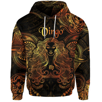 Virgo Zodiac Polynesian Hoodie Unique Style - Gold LT8