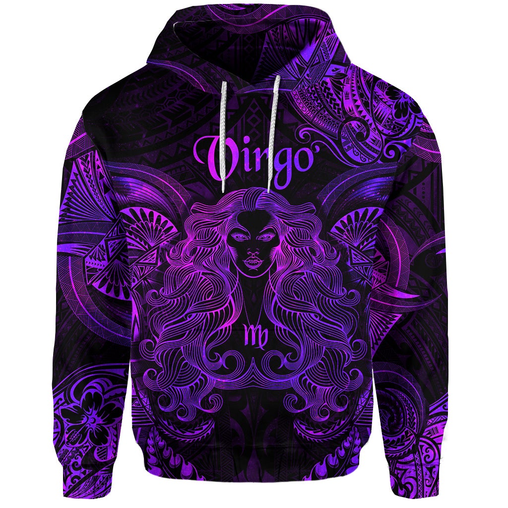 Virgo Zodiac Polynesian Hoodie Unique Style - Purple LT8
