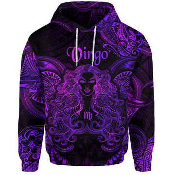 Virgo Zodiac Polynesian Hoodie Unique Style - Purple LT8
