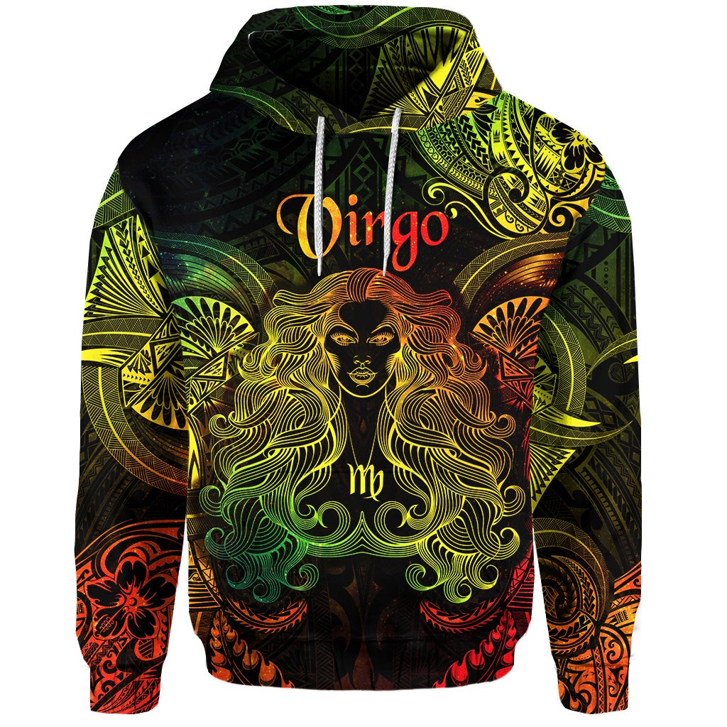 Virgo Zodiac Polynesian Hoodie Unique Style - Reggae LT8