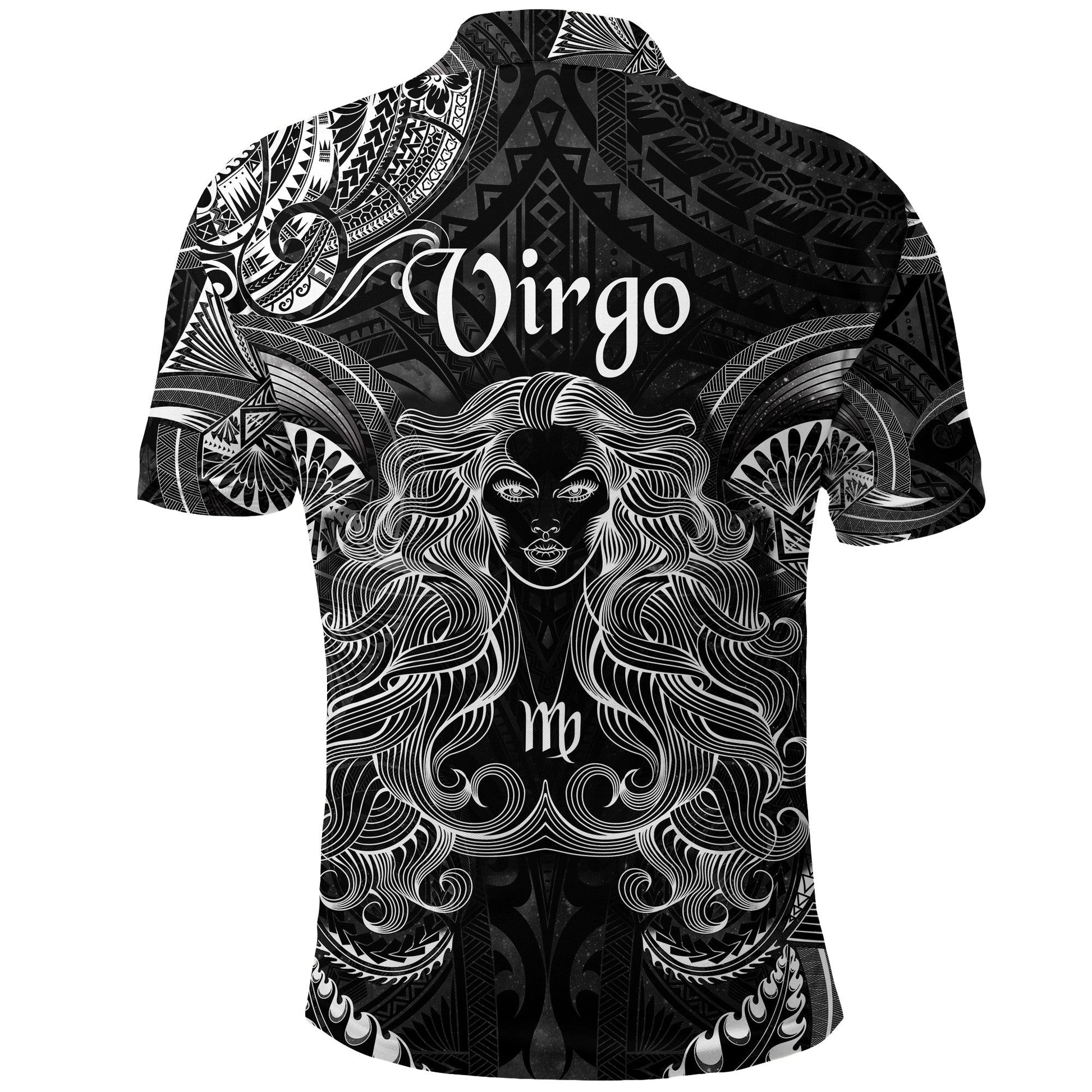 Virgo Zodiac Polynesian Polo Shirt Unique Style Black LT8