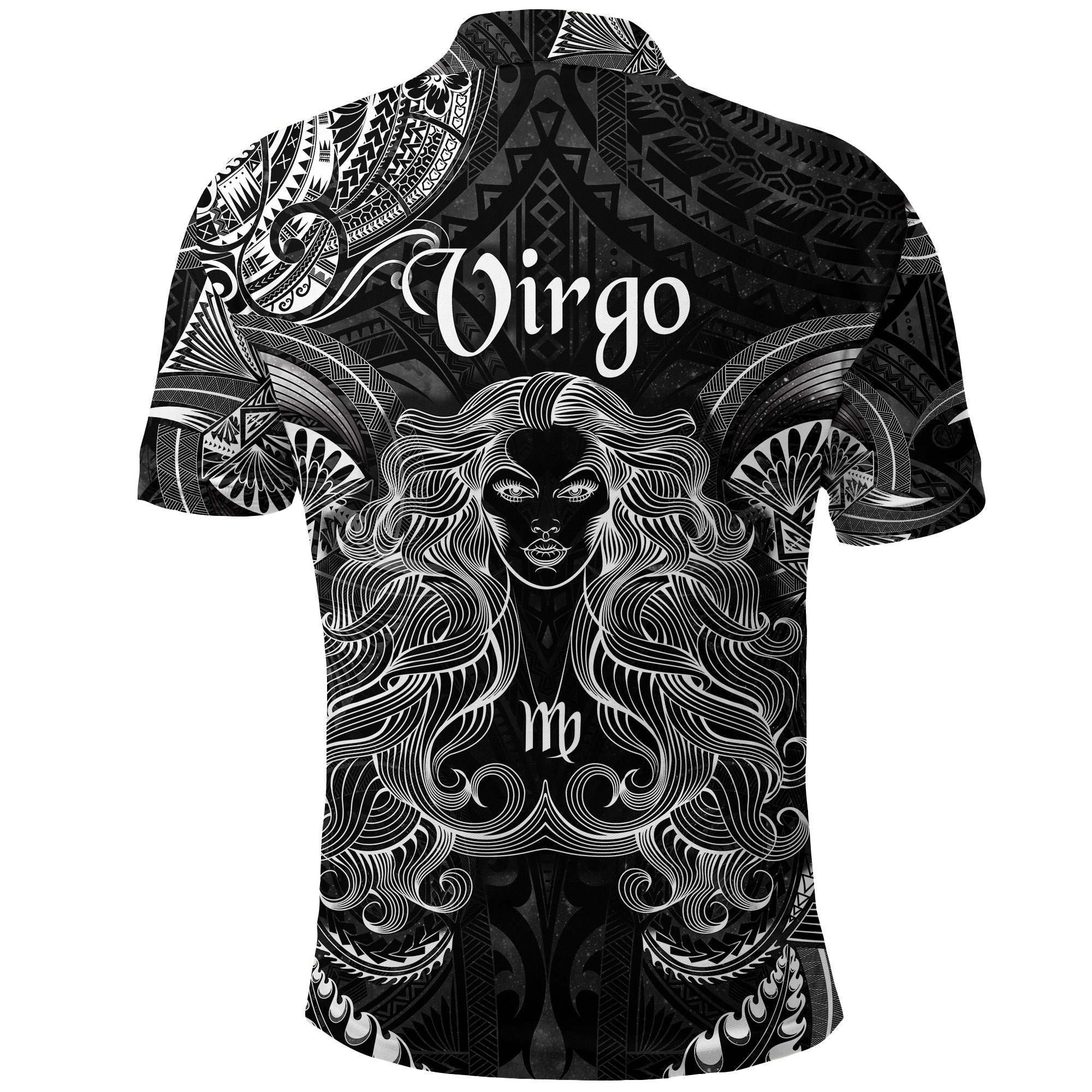 Virgo Zodiac Polynesian Polo Shirt Unique Style Black LT8