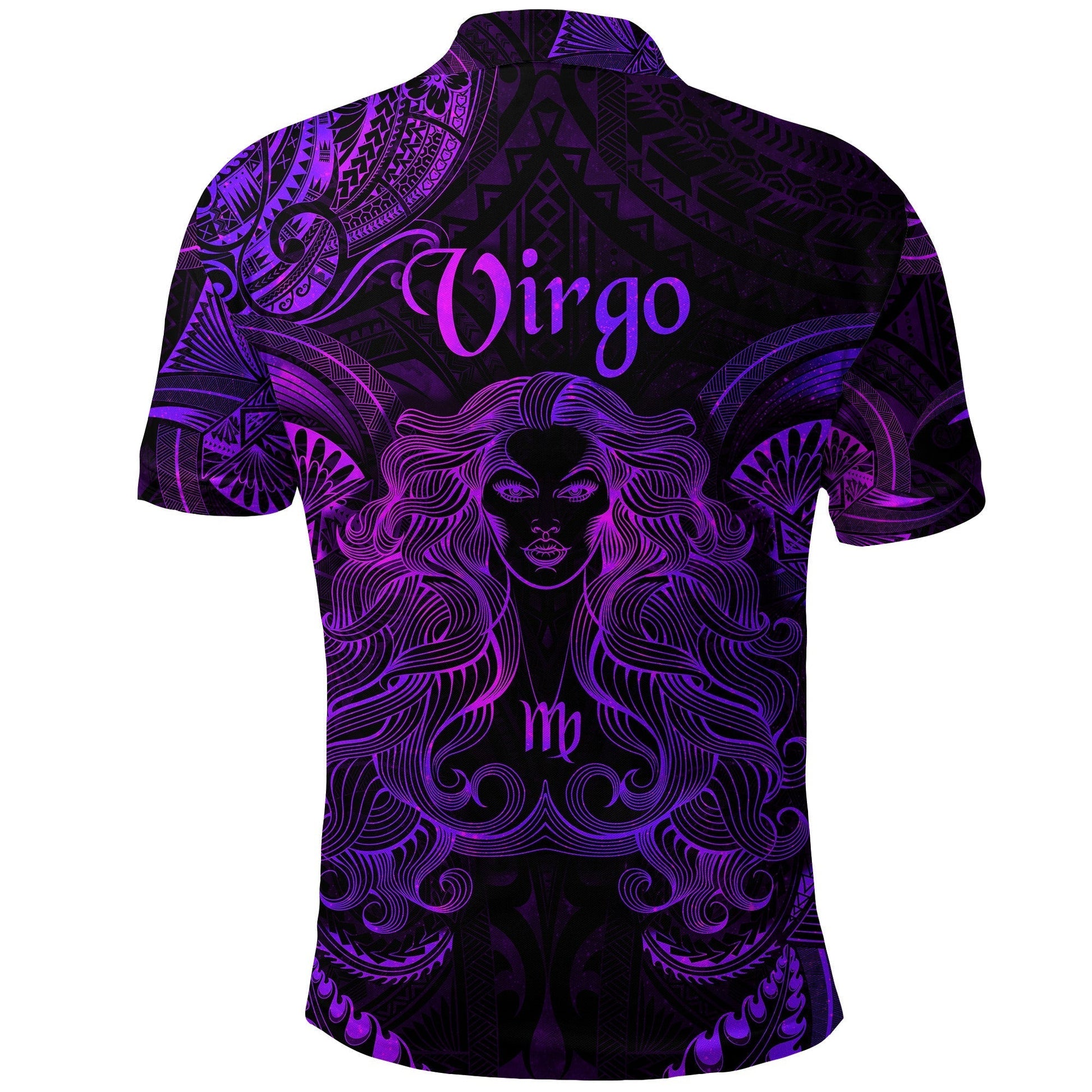 Virgo Zodiac Polynesian Polo Shirt Unique Style Purple LT8