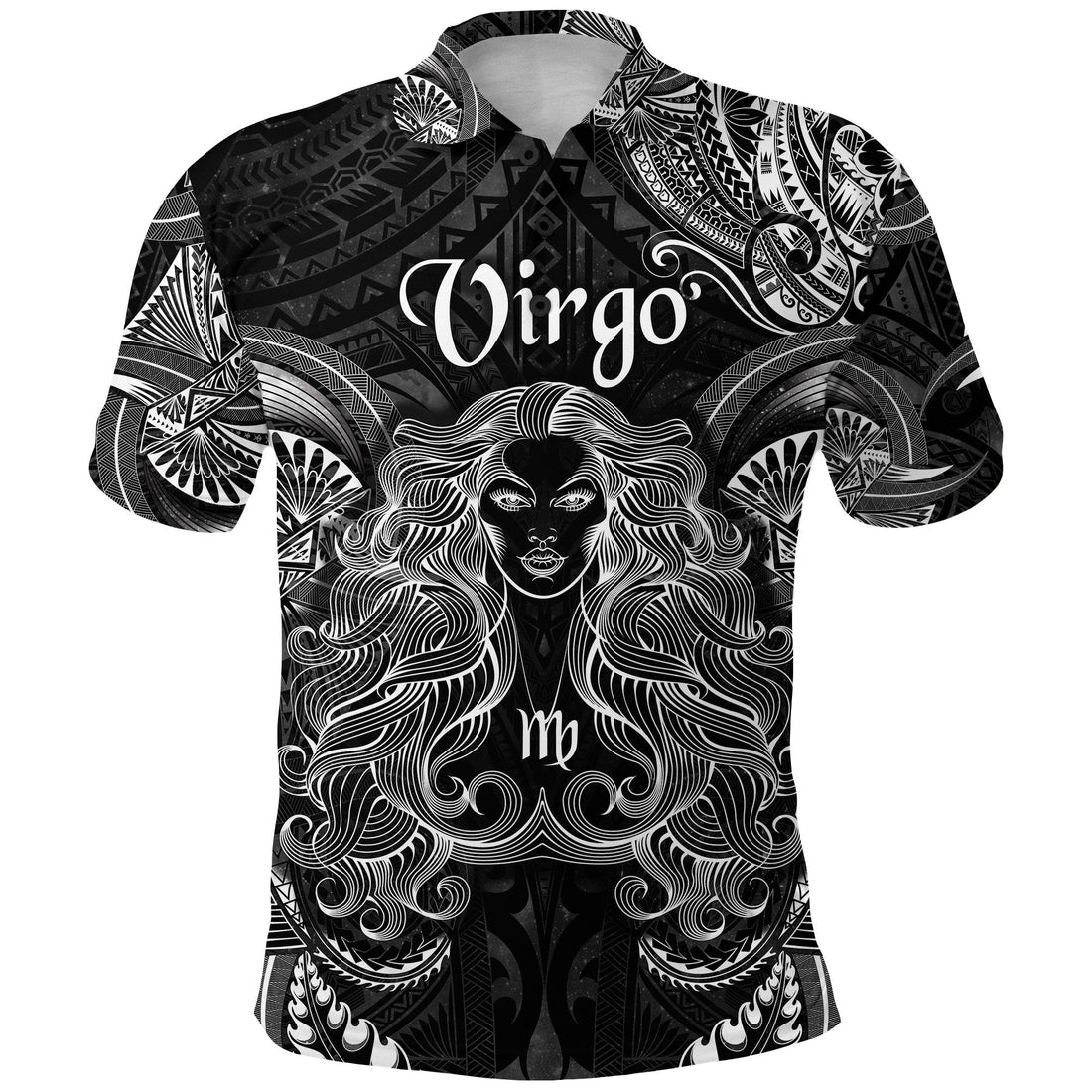 Virgo Zodiac Polynesian Polo Shirt Unique Style Black LT8
