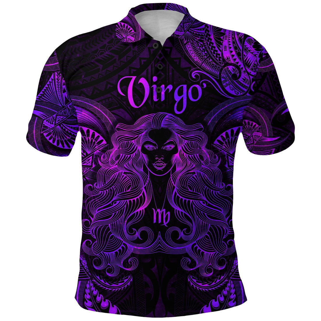 Virgo Zodiac Polynesian Polo Shirt Unique Style Purple LT8