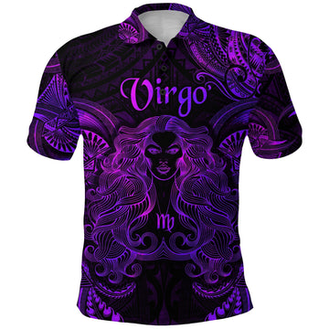Virgo Zodiac Polynesian Polo Shirt Unique Style Purple LT8