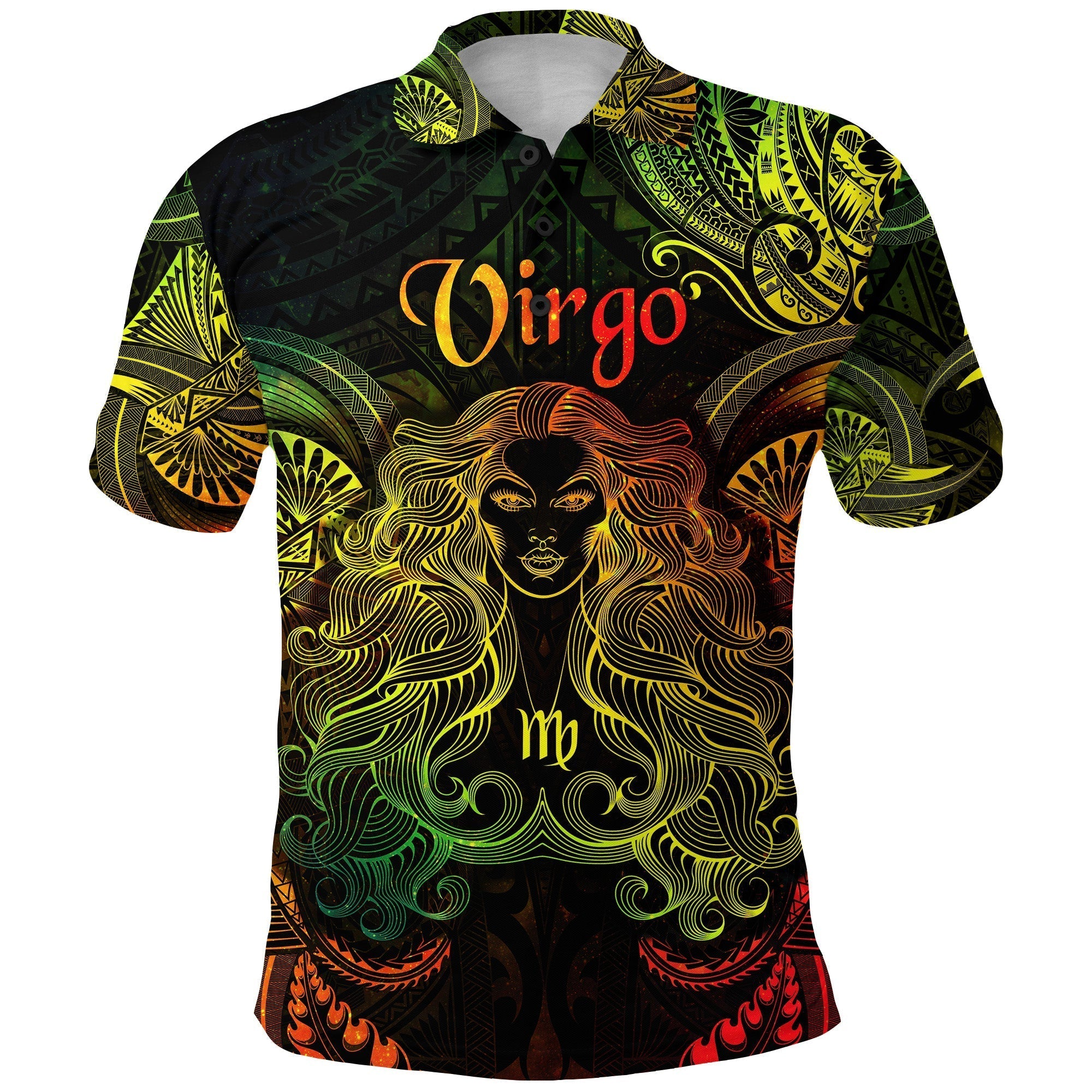 Virgo Zodiac Polynesian Polo Shirt Unique Style Reggae LT8