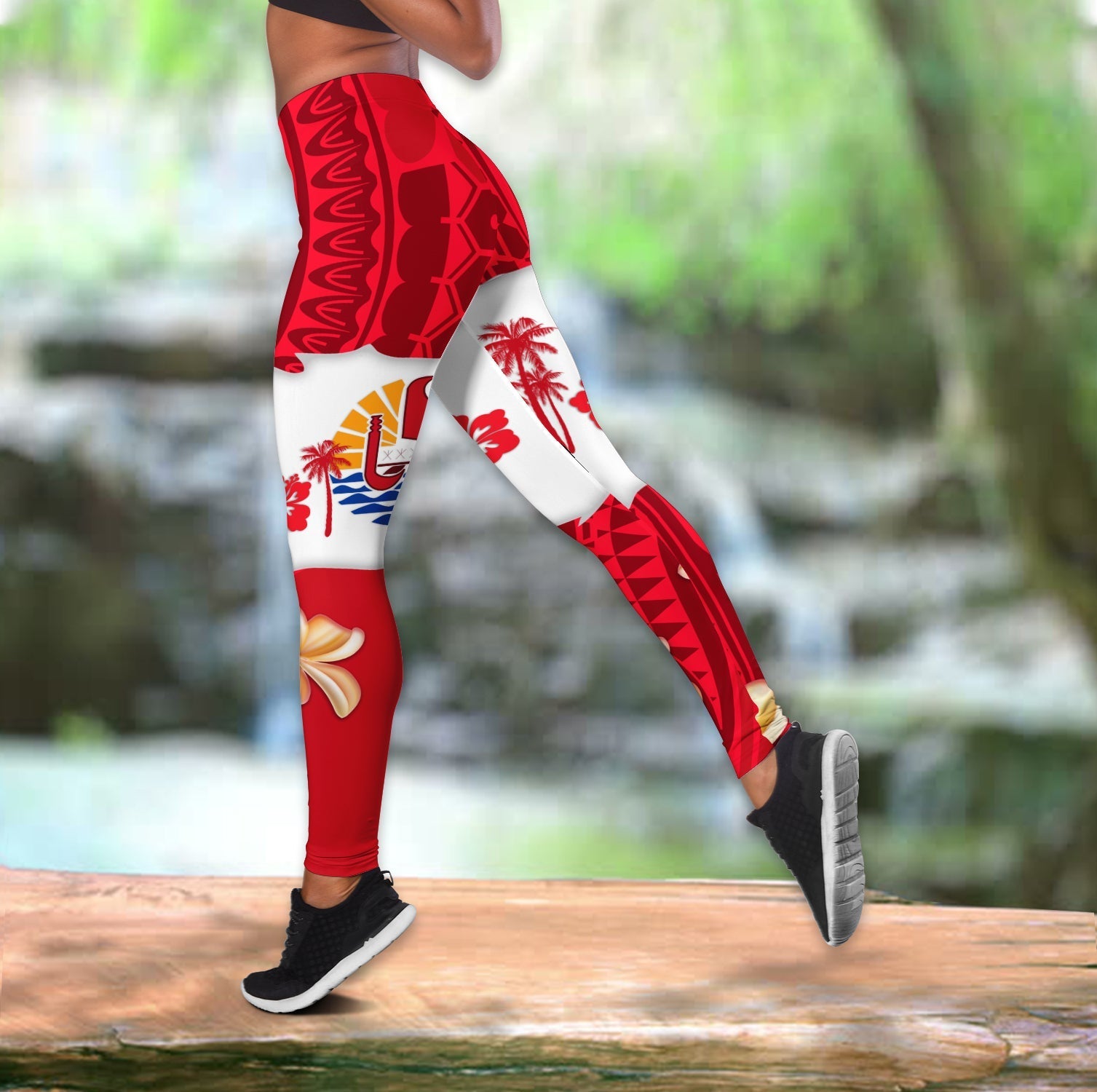 Tahiti Polynesian Women Leggings Mythical Destination LT13