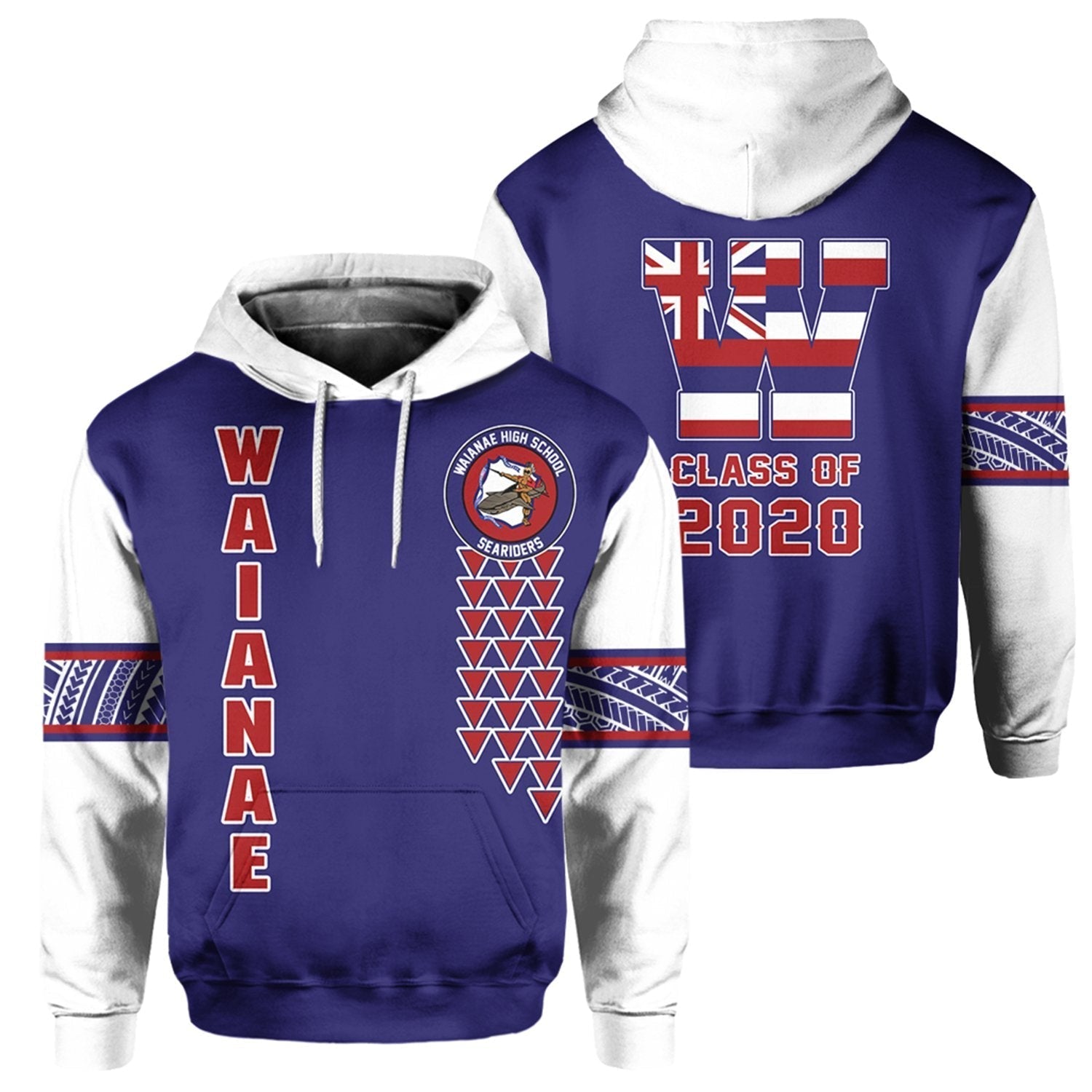 Custom Hawaii Hoodie Waianae High Custom Your Class Pullover Hoodie