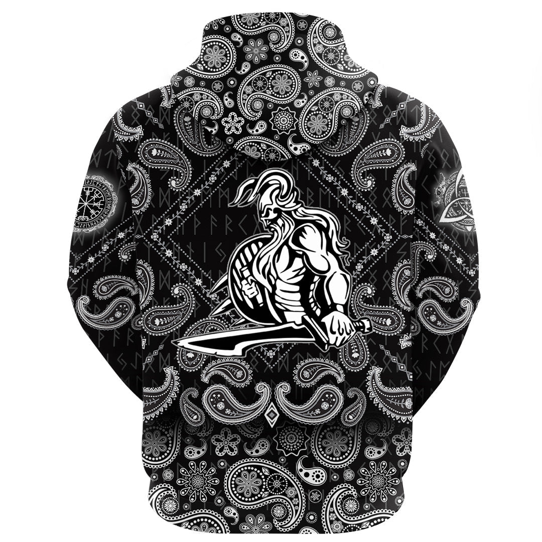Viking Hoodie Warrior Battle Car Truck Window Sticker Icon with Bandana Paisley Style RLT12
