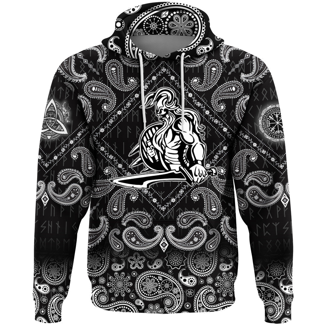 Viking Hoodie Warrior Battle Car Truck Window Sticker Icon with Bandana Paisley Style RLT12