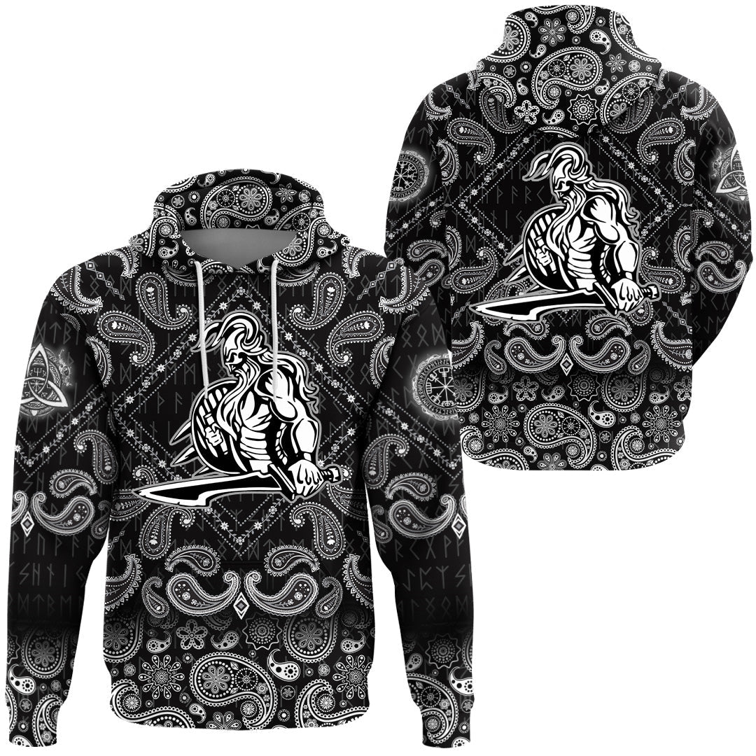 Viking Hoodie Warrior Battle Car Truck Window Sticker Icon with Bandana Paisley Style RLT12