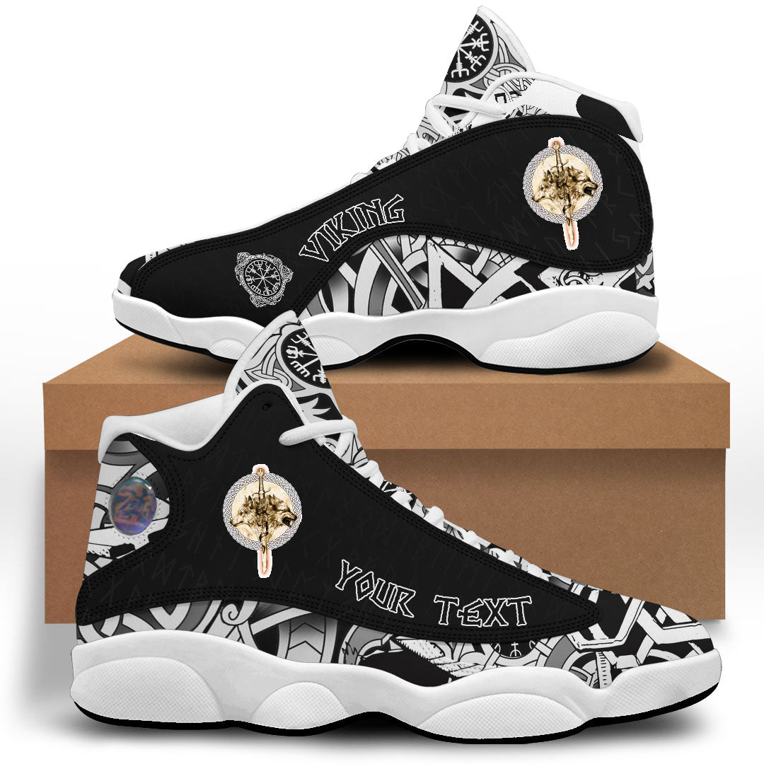 (Custom) Viking - Wolfs and Sword Sneakers J13 RLT12