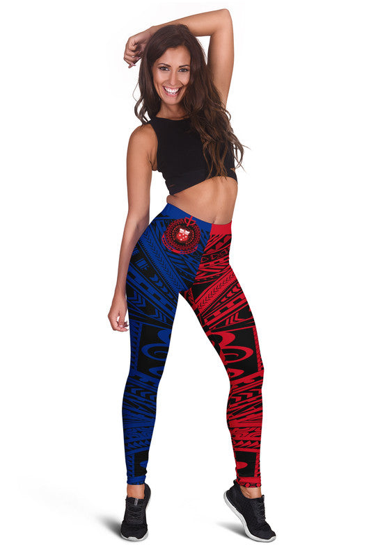 Samoa Independence Day Quotes Women Leggings Military Polynesian Pattern LT9