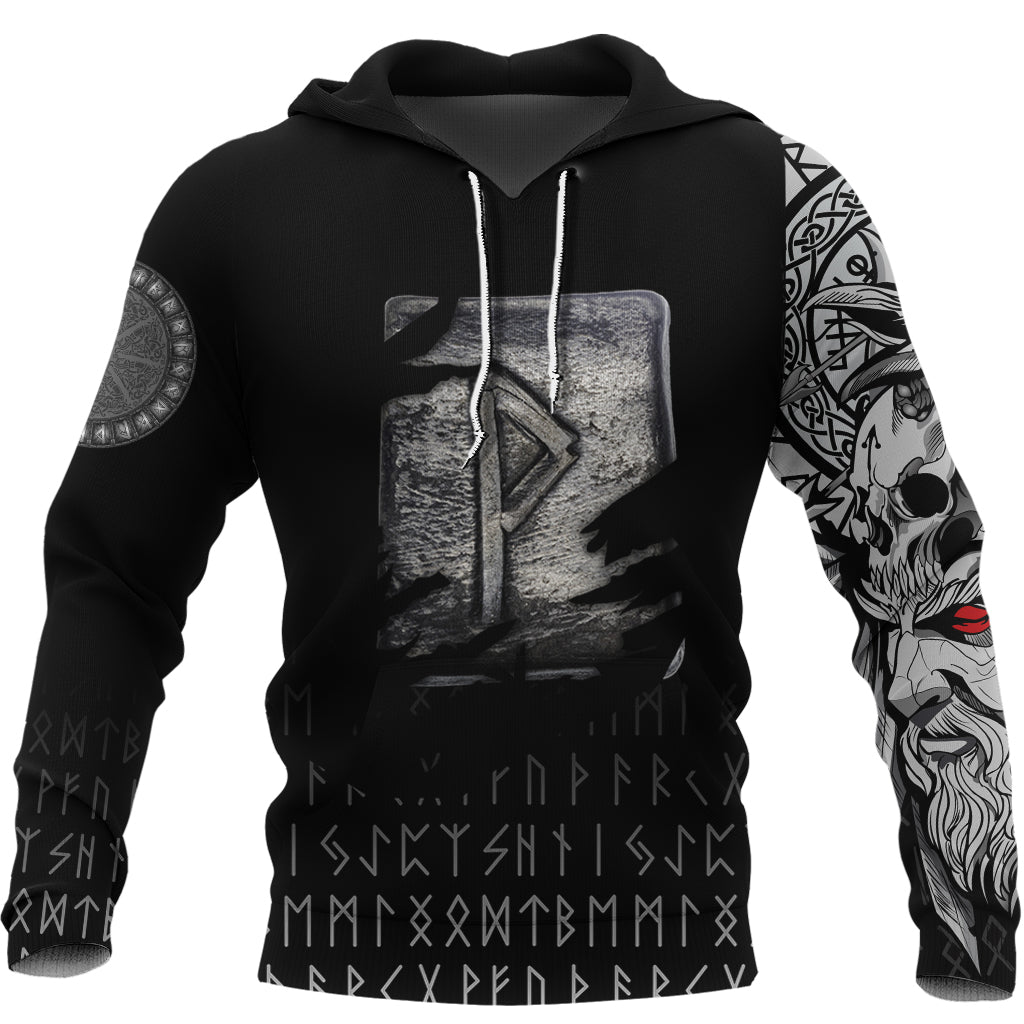 Viking Hoodie Wunjo Norse Runes RLT12
