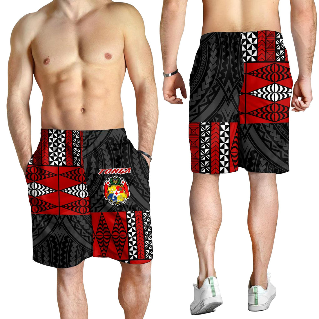 Tonga Men Shorts Tongan Pattern Mix Polynesian LT13