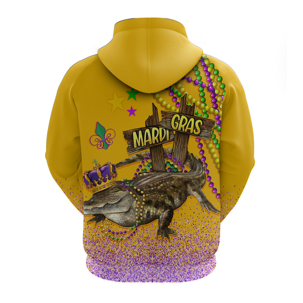 Hoodie Mardi Gras Throw Me Something Mister (Gold) LT7
