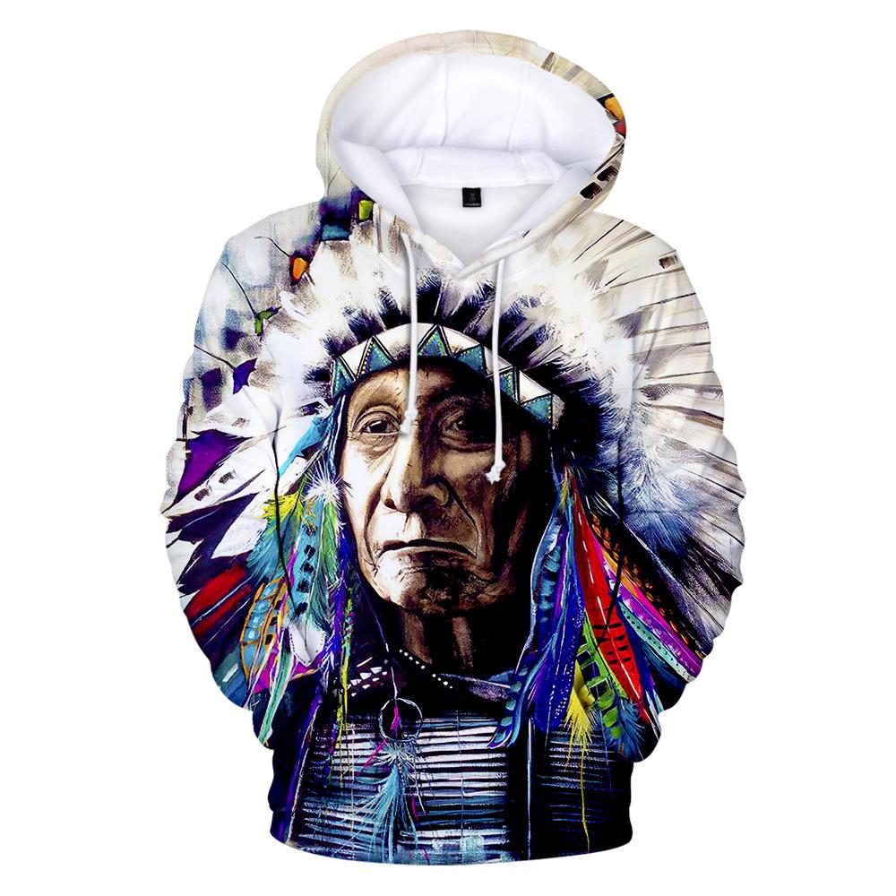 Pullover Chief Native American All Over Hoodie LT10