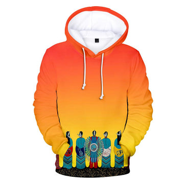 Standing Together Native American All Over Hoodie LT10
