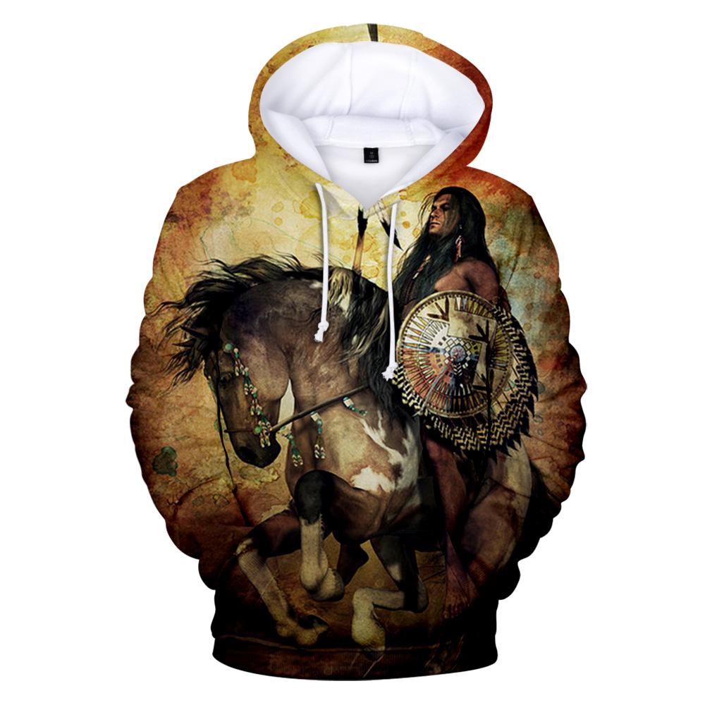 Warrior Riding Horse Native American All Over Hoodie LT10