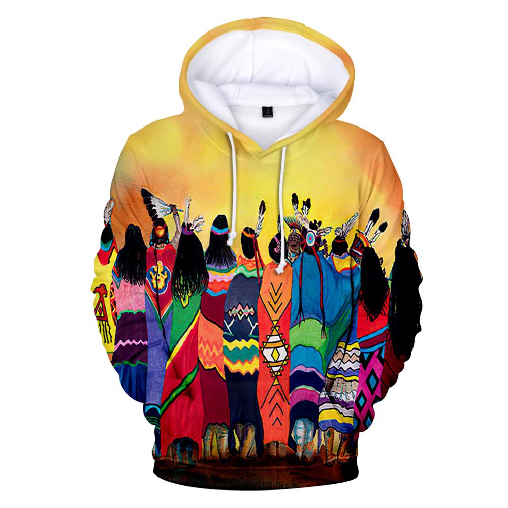 Standing Together Native American Community All Over Hoodie LT10