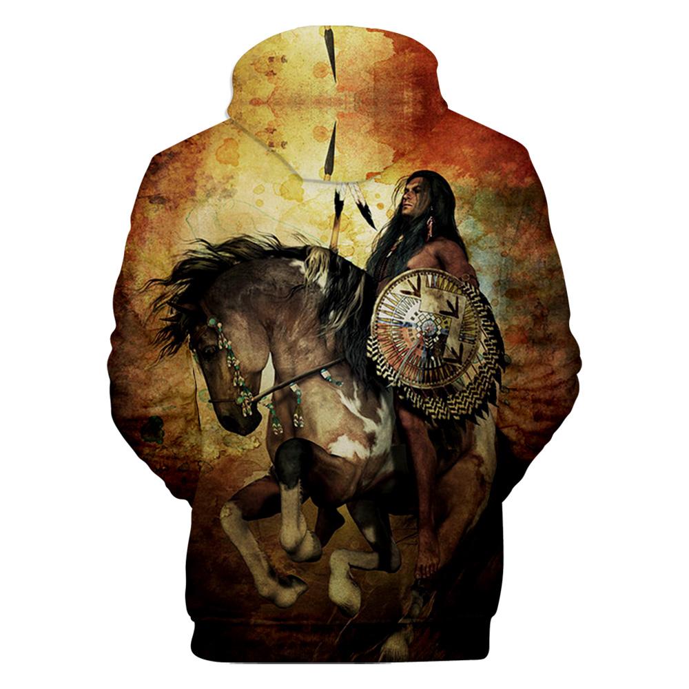 Warrior Riding Horse Native American All Over Hoodie LT10