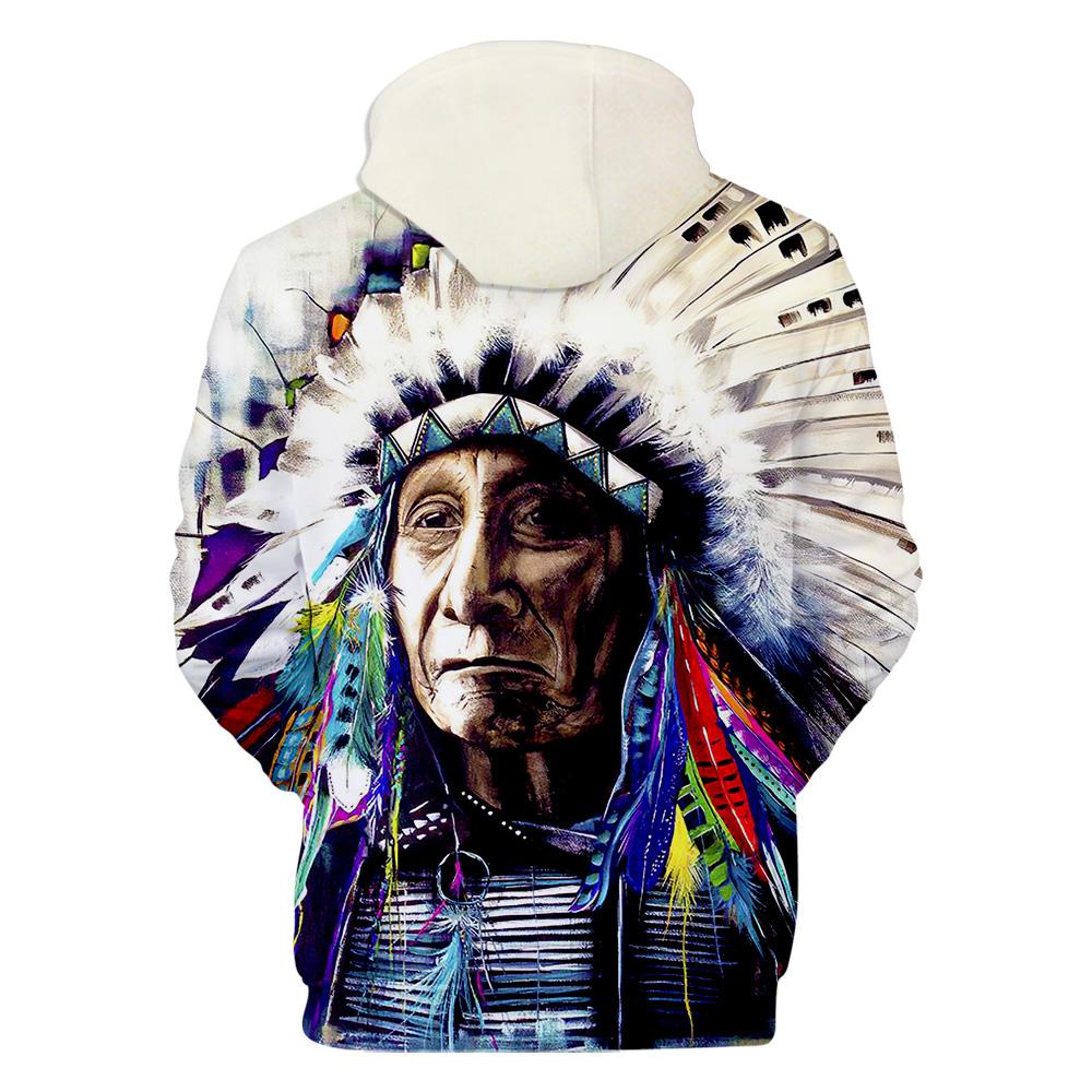 Pullover Chief Native American All Over Hoodie LT10
