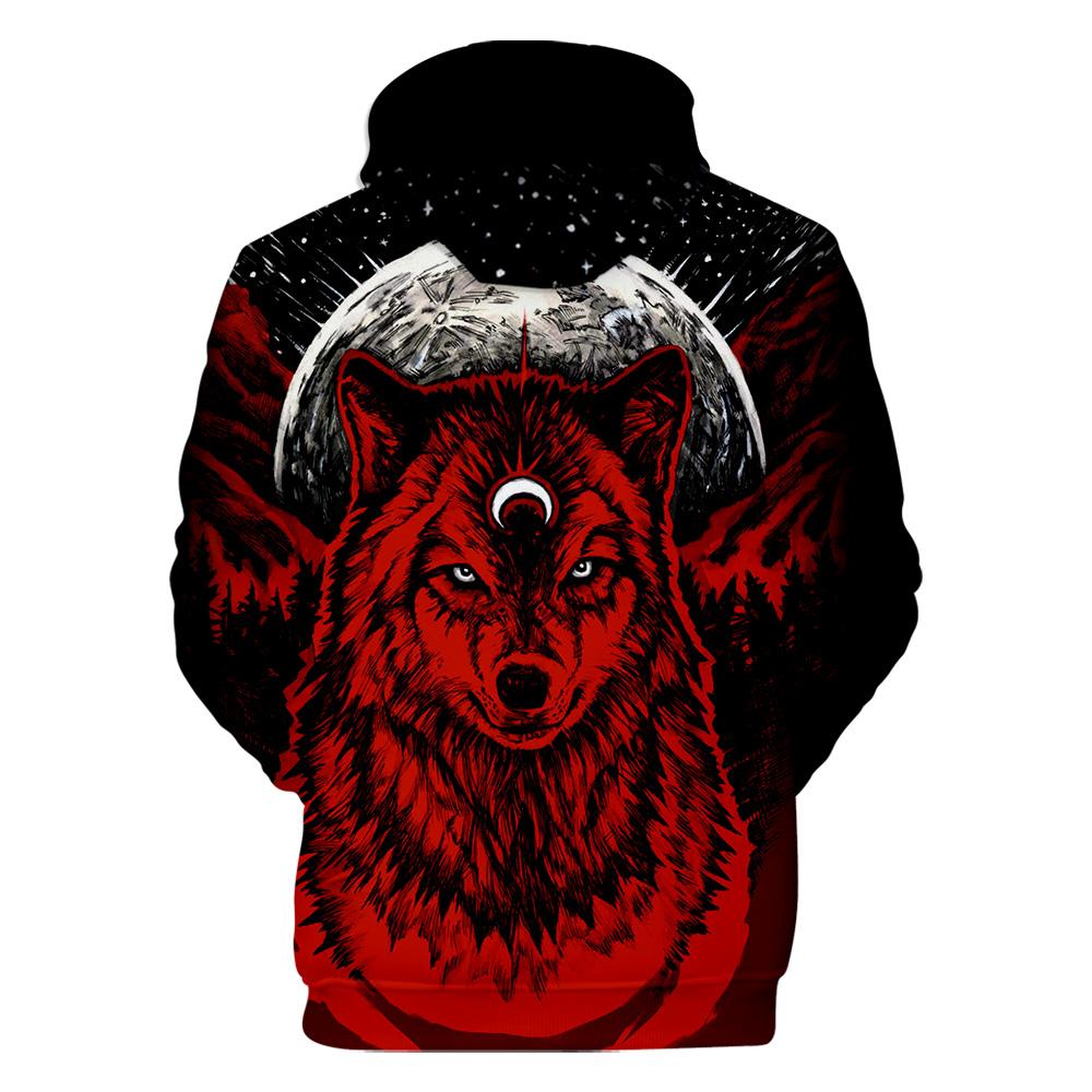 Red Wolf Moon Native American All Over Hoodie LT10