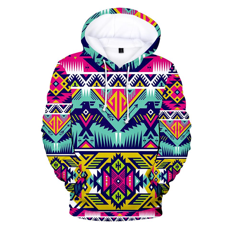 Thunder Bird Pattern Native American All Over Hoodie LT10