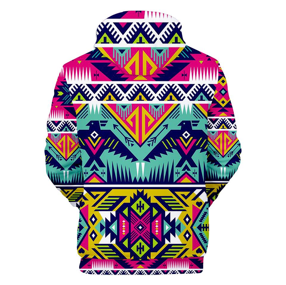Thunder Bird Pattern Native American All Over Hoodie LT10