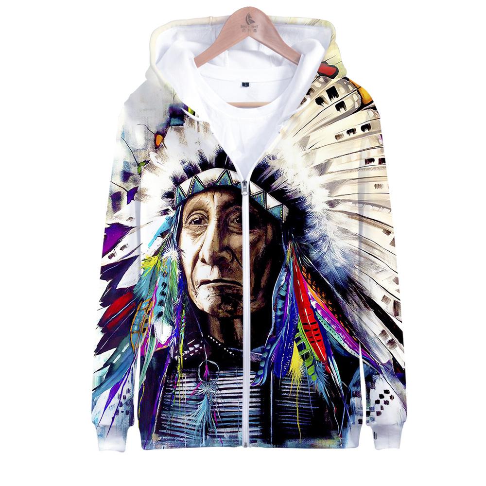 Pullover Chief Native American All Over Hoodie LT10