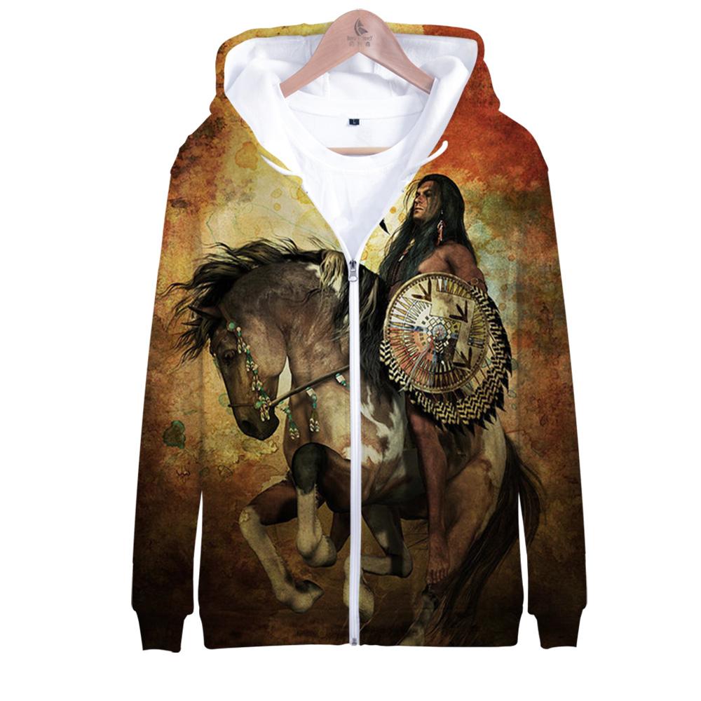 Warrior Riding Horse Native American All Over Hoodie LT10