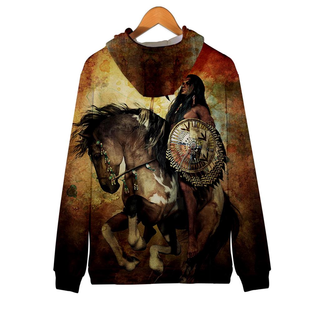 Warrior Riding Horse Native American All Over Hoodie LT10