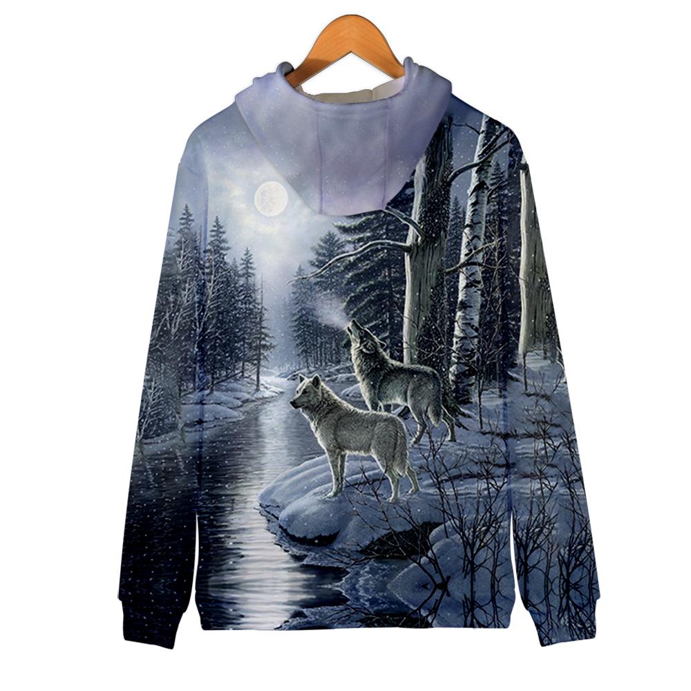 Wolf Driver Tree Native American All Over Zip Hoodie LT10